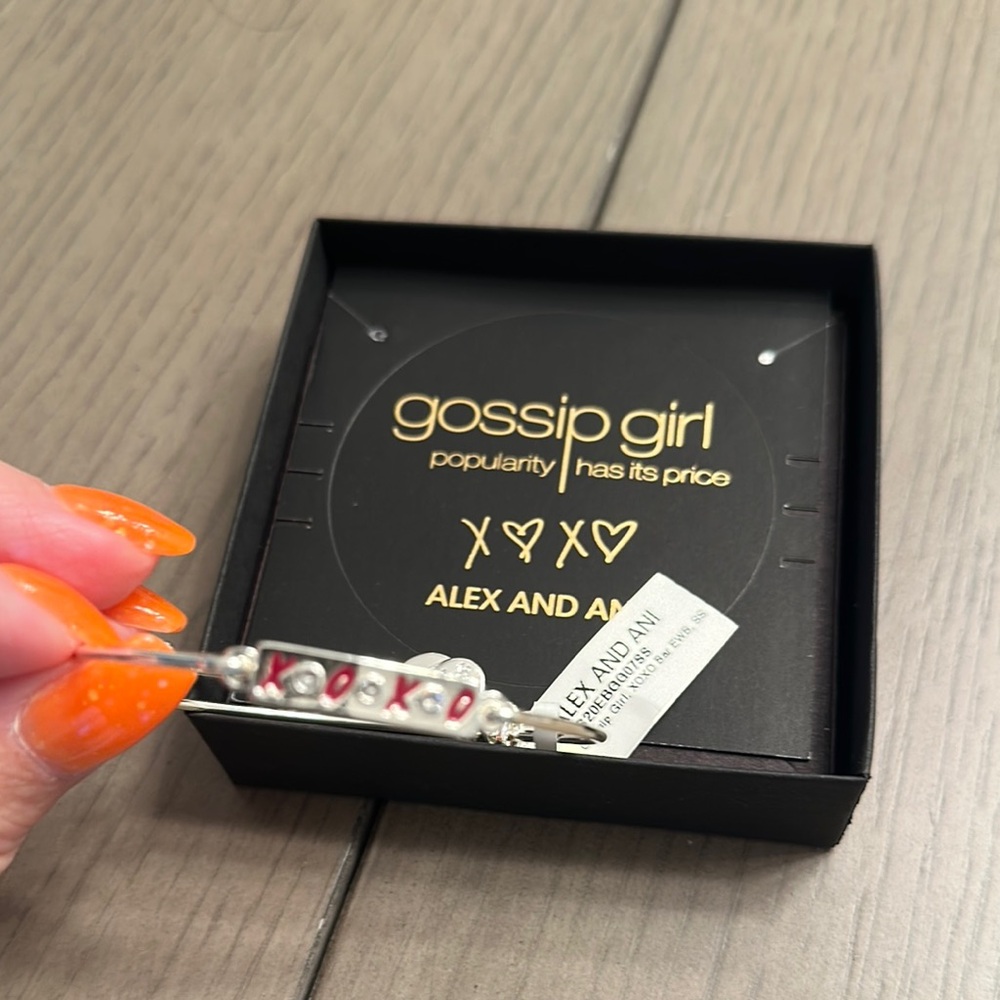 Alex and Ani Silver XO Bracelet